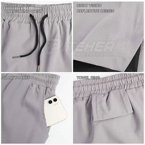 Pantalones Cortos de Doble Capa Hechos a Medida, de Alta Calidad, Transpirables, Sólidos, Casuales, de Cintura Media, Ecológicos, de Algodón Ligero de Secado Rápido - Product Image 5