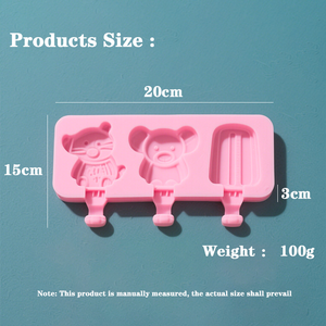 Goldsang 100% thực phẩm cấp Silicone động vật phim hoạt hình <span class=keywords><strong>ice</strong></span> <span class=keywords><strong>cream</strong></span> khuôn thân thiện với môi tái sử dụng & linh hoạt <span class=keywords><strong>DIY</strong></span> tùy chỉnh xách tay - Product Image 2