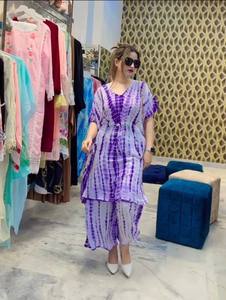 NOUVEAU DESIGNER CASUAL GEORGETTE SOIE INDIEN TRADITIONNEL PRINTKAFTAN avec PALAZO - Product Image 3