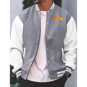 Logo personnalisé Vente en gros Collège Manteaux Blanc Varsity Veste Pas Cher Prix Plain Letterman Varsiti Veste à Vendre à Pas Cher 2025 - Product Image 1