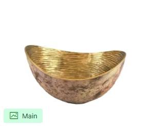 Bol de service en acier inoxydable martelé avec motif floral élégant en laiton pour des repas de luxe, des services festifs et une décoration intérieure haut de gamme - Product Image 6