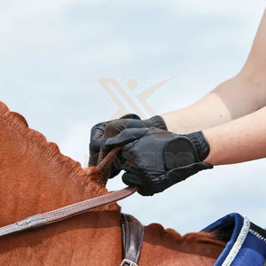 Nouveauté, vente chaude, gants d'équitation d'hiver, écologiques, sur mesure, en cuir/spandex, unisexe, sangle de poignet réglable - Product Image 4
