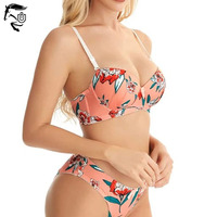 2025 Sexy Animal Print String Bikini Set Dames |   Hoge taille 2-delig spandex/polyester set met diepe hals, ademend en antibacterieel