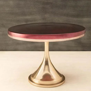 Soportes de pastel de metal de doble placa de efecto rústico para decoración de bodas a precio al por mayor Soporte de pastel de lujo para fiestas y eventos - Product Image 4