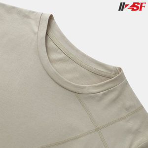 Camiseta de manga corta de secado rápido transpirable de verano para hombre de algodón de 220gsm de alta calidad con logotipo personalizado y estampado de patrones - Product Image 3