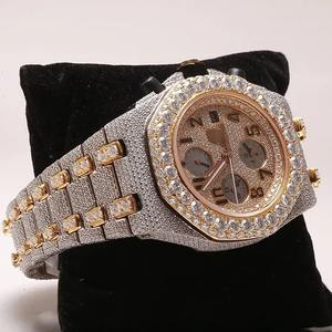Reloj de Diamantes Totalmente Cubierto de Moissanita, Reloj de Lujo Sólido para Hombre, Joyería de Moda Hip Hop, Esfera de Cuarzo - Product Image 2