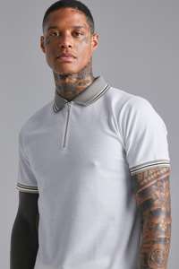 Haute qualité hommes Smart décontracté demi manches Polo T-Shirt Shorts ensemble personnalisé tricoté gris pour la saison de printemps nouvelle vente en gros - Product Image 5