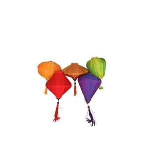 Linterna de seda de bambú tradicional en stock para colgar regalos de recuerdo de boda de fiesta artesanal de Vietnam - Product Image 3