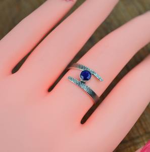 Tendance 925 argent Sterling saphir pierre précieuse bague bijoux à la main argent Boho Style bague bijoux pour femmes cadeau pour les filles - Product Image 4