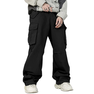 Factory <b>Oversized</b> Men Casual Trousers Fit Parachute <b>Pants</b> Men Loose Waist Custom Color Plain Baggy <b>Cargo</b> Parachute <b>Pants</b> - Product Image 1