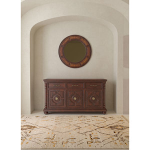 Tapis en laine afghane noué à la main, motif géométrique, rectangulaire, couleur ivoire, pour salon, couloir et patchwork - Réf. 1298 - Product Image 5