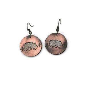 1965 Australia ethnic jewelry Philippines <b>earrings</b> gold Jewelry Hammered Long Palm Leaf <b>Earrings</b> pink ladies costume Jewelry - Product Image 1
