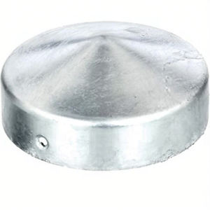 ฝาครอบเสาเหล็กชุบสังกะสีแบบจุ่มร้อน GAH ทรงกลมแบน ขนาด 100 มม. สำหรับรั้ว โครงตาข่าย และประตู บรรจุ 10 ชิ้น - Product Image 3