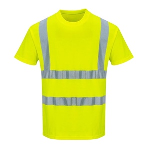 Hi Vis T Shirts High Visibility Safety Work <b>Yellow</b> Safety Wear Long Sleeve - Product Image 1