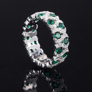 Anillo de Boda de Plata de Ley 925 con Moissanita Certificada, Chapado en Oro Blanco, Diseño Personalizado, Venta al por Mayor - Product Image 5