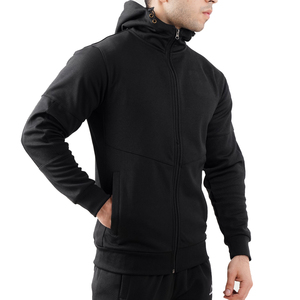 Sweat-shirt de sport professionnel deux pièces à capuche avec logo personnalisé pour hommes de qualité supérieure pantalon de survêtement ensemble hiver motif solide 100% - Product Image 3