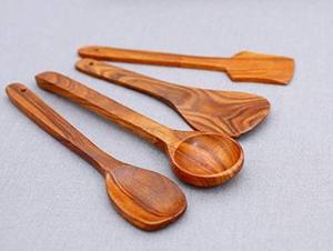 Cuillère à café en bois de manguier naturel faite à la main Unique cuillère de table de cuisine décorative traditionnelle ARTISAN AURA pour les mariages - Product Image 3