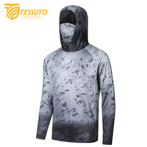 Camiseta de pesca para hombre, camisetas de pesca de manga larga transpirables de secado rápido, diseño personalizado, máscara de camuflaje, Sudadera con capucha de pesca - Product Image 3
