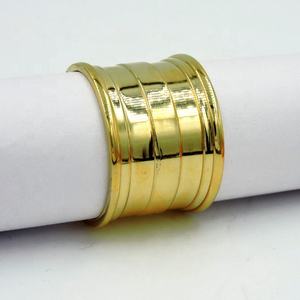 Ensemble d'anneaux de serviette en laiton de luxe, couleur dorée, élégants porte-serviettes, décoration de table élégante, logo personnalisé pour les dîners et les fêtes - Product Image 6