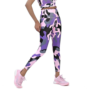 100% Polyester respirant sport Yoga pantalon Leggings Yoga Gym haut de sport sublimé imprimé femmes vêtements de Fitness - Product Image 3