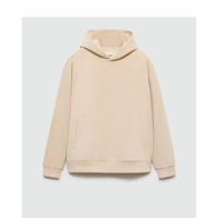 2025 ropa de calle de invierno para hombres sudaderas con capucha bolsillo de canguro Color sólido Material de pana gruesa logotipo personalizado bordado Ajuste de gran tamaño
