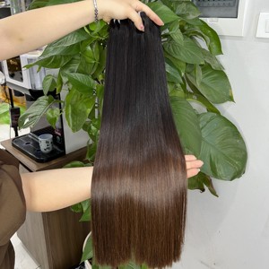 EXTENSIONES DE CABELLO HUMANO RECTO SUPER DOBLE DRENAJE DE DONANTE CRUDO MEJOR VENTA - Product Image 6