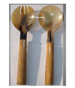 ชุดเสิร์ฟสลัดสไตล์ยุโรป ผลิตในอินเดีย ทำจากเขาสัตว์ ขัดเงาอย่างดี สินค้ามาใหม่ อุปกรณ์ครัว คุณภาพสูง - Product Image 3