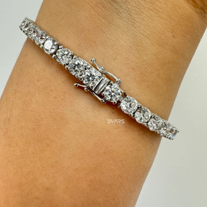 Pulsera de Tenis de Lujo con Diamantes Cultivados en Laboratorio de 12 Quilates, Oro Blanco/Amarillo/Rosa de 14K, Apilable, Unisex, Regalo para Fiestas y Bodas - Product Image 6