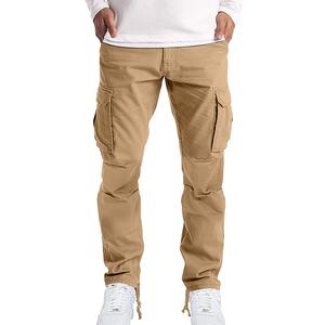 Pantalones Cargo Holgados de 6 Bolsillos para Hombre, Ajuste Holgado, Duraderos, Multibolsillos, Ropa de Trabajo para Exteriores, Pantalones Casuales 100% Algodón Canvas - Product Image 4