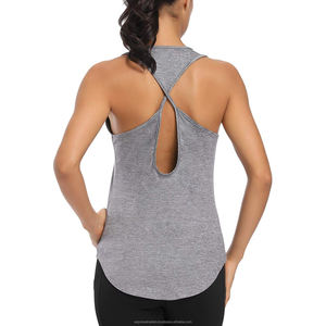Sexy Backless Women's Yoga <b>Tank</b> <b>Top</b> with Tassel & Ribbons 100% Cotton Breathable Gym Workout <b>Top</b> for Running & Fitness - Product Image 6