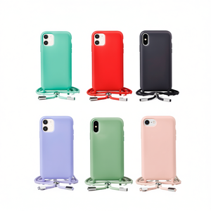 เคสโทรศัพท์ DAM Real Silicone Strap พร้อมสายคล้องคอ สำหรับ 15 Plus - รุ่น Original สีเทอร์ควอยซ์ แดง ดำ ม่วงอ่อน เขียว ชมพู - Product Image 1