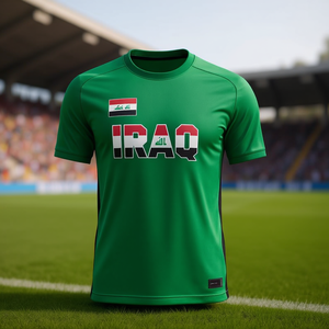 Set Personalizzabile Maglia da Calcio dell'Iraq con Nome e Numero per la Coppa del Mondo 2026, Magliette Promozionali per Tifosi - Product Image 3