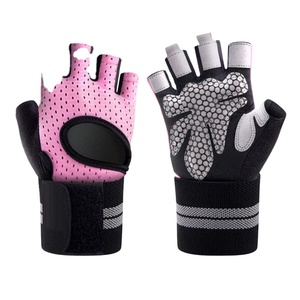 Custom Leather Weightlifting Gloves Direct Factory Bulk Supply with Wrist <b>Wraps</b> and Palm Padding - Product Image 6