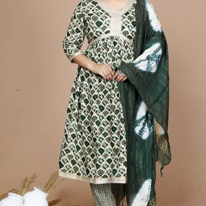 Kurti อินเดียชุดให้บริการที่สมบูรณ์แบบล่าสุดของผู้หญิงชุดเดรสนุ่มผลิตตามสั่งราคาถูก - Product Image 1