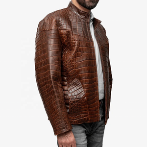 Servicios OEM Disponibles, Diseñe sus Propias Chaquetas de Cuero de Cocodrilo para Hombre, Ropa de Invierno, Colores y Logotipo Personalizados - Product Image 1