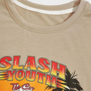 T-shirts pour hommes 100% coton de haute qualité impression de logo personnalisé tissu tricoté léger surdimensionné mode masculine élégante - Product Image 3