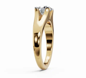 Colgante de Diamante Solitario Cultivado en Laboratorio Nefertiti, Oro Amarillo, Rosa o Blanco de 9k, 14k, 18k, 0.300 Quilates, Corte Brillante, Chapado en Oro, Lujoso - Product Image 2