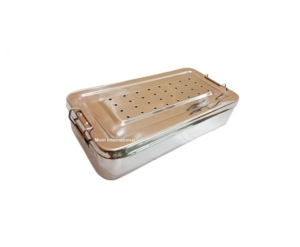 Caja de almacenamiento de instrumentos quirúrgicos de acero inoxidable autoclavable de 7x14x3,5 pulgadas caja organizadora de herramientas quirúrgicas de grado médico - Product Image 3