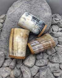 Venta caliente ARTESANO ARTESANAL Estilo náutico Cuerno de búfalo Tazas Hecho a mano Vasos diarios Acabado pulido Europa Directo India - Product Image 5