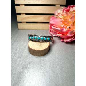 Navajo Handmade Kingman Turquoise & Sterling <b>Silver</b> Fashion <b>Cuff</b> <b>Bracelet</b> Kingman Turquoise & Sterling <b>Silver</b> - Product Image 1