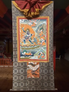 Thangka pintado a mano: Guru Senge Dradog - el <span class=keywords><strong>rugido</strong></span> del <span class=keywords><strong>león</strong></span> de Padmasambhava - Product Image 1