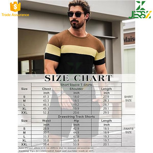 Conjunto Deportivo de Verano para Hombre, Talla Grande, Camiseta de Manga Corta con Bloques de Color y Pantalones Cortos, 2 Piezas, Ropa Deportiva Informal de Secado Rápido - Product Image 6