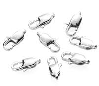 Fermoir en métal acier inoxydable pour collier et bracelet, 9mm/11mm/13mm/15mm/16mm/18mm, pour bijoux DIY