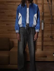 Chaquetas Varsity Personalizadas de Alta Calidad con Bordado y Parches, con Cremallera Doble para Hombre - Product Image 2