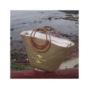 Bolso de Playa Grande de Verano, Tejido a Mano con Ratán Natural, de Alta Calidad, Duradero, Impermeable, Ecológico, Ajustable y Antideslizante - Product Image 4