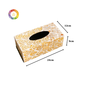 Boîte à mouchoirs en bois de luxe avec incrustation de nacre, fabriquée à la main, pour la décoration d'hôtels et de maisons - Product Image 6