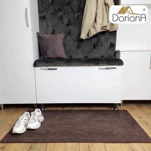 Tapis d'intérieur en laine marron DarianA 60x90 cm, tapis en polyester doux et absorbant, lavable avec dos antidérapant en caoutchouc - Product Image 5