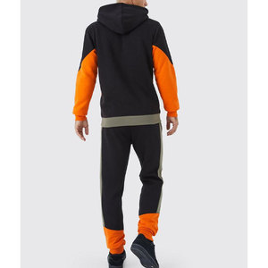 Ensemble de survêtement d'hiver pour homme 100% coton, vêtements de sport décontractés, ensemble de jogging 2 pièces, couleur unie, logo personnalisé, tenue d'entraînement - Product Image 5