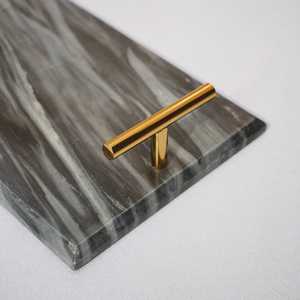 Plateau en marbre naturel fait à la main plateau de service décoratif pour table à manger organisateur de vanité accent élégant - Product Image 6