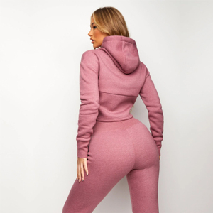 Ensemble Jogging Femme 2 Pièces en Coton 100% de Haute Qualité avec Logo Imprimé Personnalisé Respirant Sweat à Capuche Surdimensionné Pantalon Femme Hiver - Product Image 3